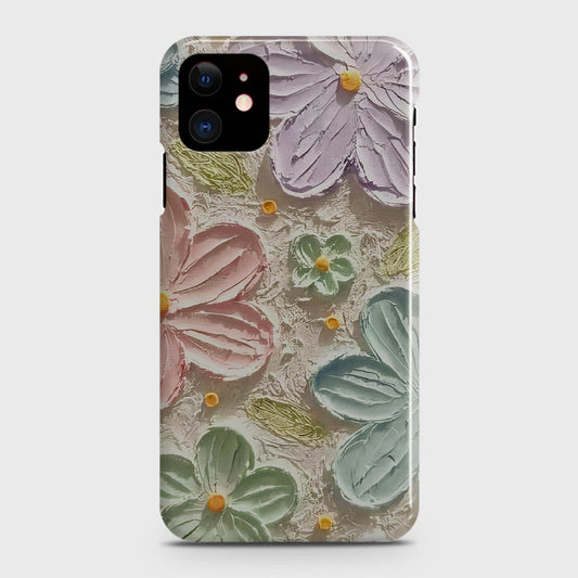 iPhone 12 Cover - Floral Series - Design 15 - Blue & Green - Matte Finish - Snap On Hard Case with LifeTime Colors Guarantee