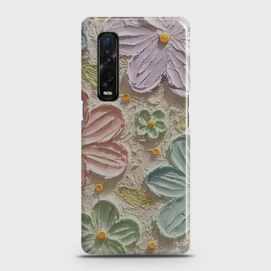 Oppo Find X2 Pro Cover - Floral Series - Design 15 - Blue & Green - Matte Finish - Snap On Hard Case with LifeTime Colors Guarantee