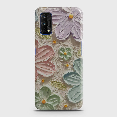 Realme 7 Pro Cover - Floral Series - Design 15 - Blue & Green - Matte Finish - Snap On Hard Case with LifeTime Colors Guarantee