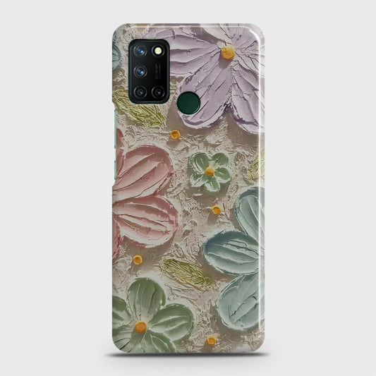 Realme C17 Cover - Floral Series - Design 15  - Blue & Green - Matte Finish - Snap On Hard Case with LifeTime Colors Guarantee