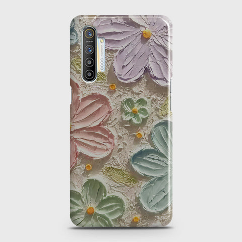 Realme XT Cover - Floral Series - Design 15 - Blue & Green - Matte Finish - Snap On Hard Case with LifeTime Colors Guarantee