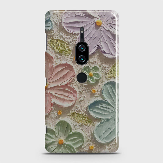 Sony Xperia XZ2 Premium Cover - Floral Series - Design 15 - Blue & Green - Matte Finish - Snap On Hard Case with LifeTime Colors Guarantee