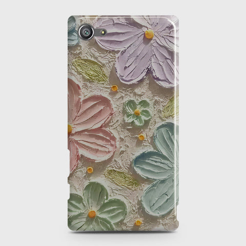 Sony Xperia Z5 Compact / Z5 Mini Cover - Floral Series - Design 15 - Blue & Green - Matte Finish - Snap On Hard Case with LifeTime Colors Guarantee