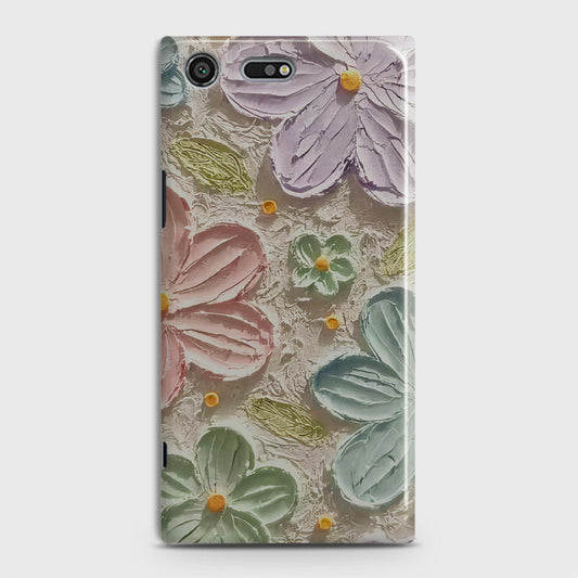 Sony Xperia XZ Premium Cover - Floral Series - Design 15 - Blue & Green - Matte Finish - Snap On Hard Case with LifeTime Colors Guarantee