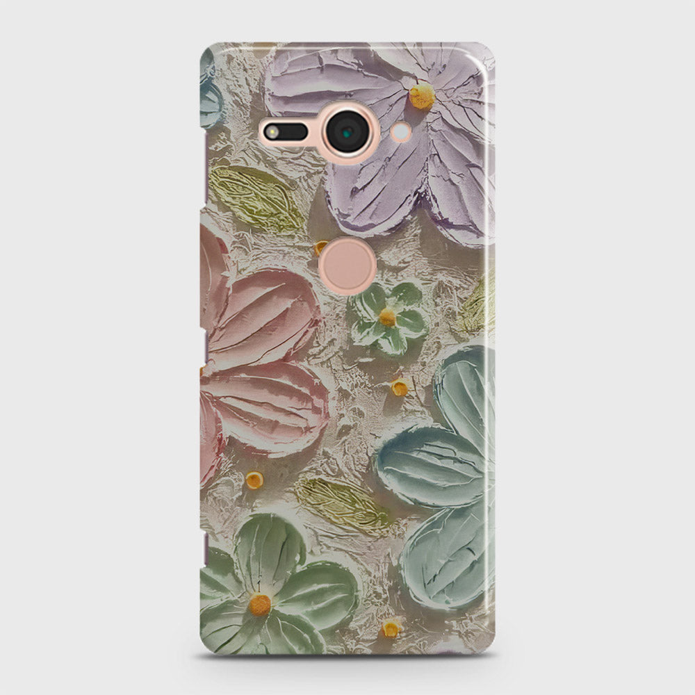 Sony Xperia XZ2 Compact Cover - Floral Series - Design 15 - Blue & Green - Matte Finish - Snap On Hard Case with LifeTime Colors Guarantee