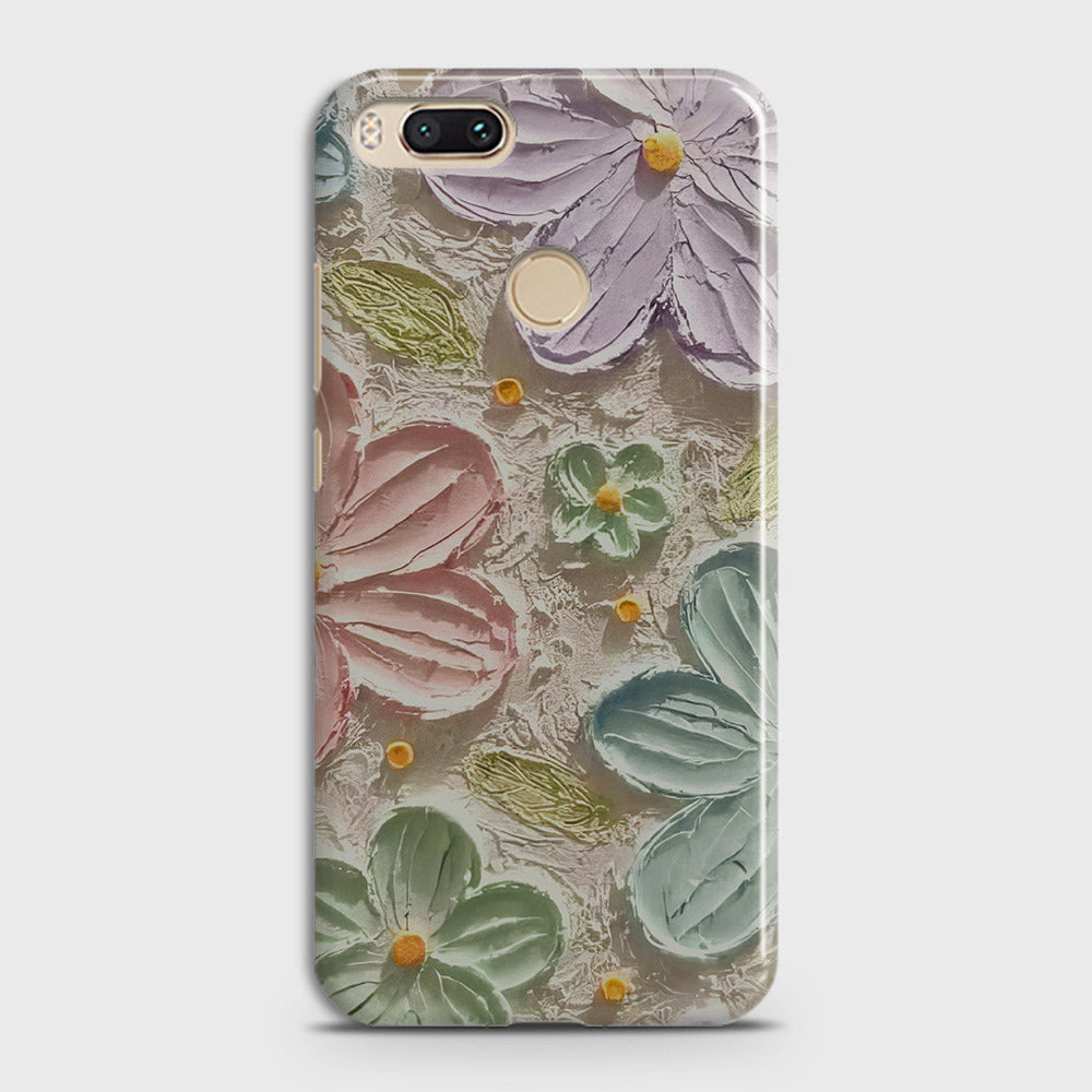 Xiaomi Mi A1 Cover - Floral Series - Design 15 - Blue & Green - Matte Finish - Snap On Hard Case with LifeTime Colors Guarantee