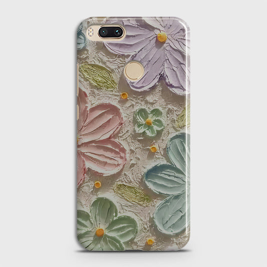 Xiaomi Mi A1 Cover - Floral Series - Design 15 - Blue & Green - Matte Finish - Snap On Hard Case with LifeTime Colors Guarantee