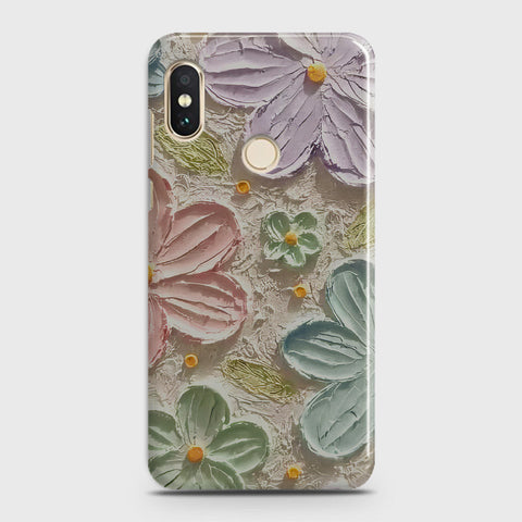 Xiaomi Mi A2 Lite / Redmi 6 Pro Cover - Floral Series - Design 15 - Blue & Green - Matte Finish - Snap On Hard Case with LifeTime Colors Guarantee