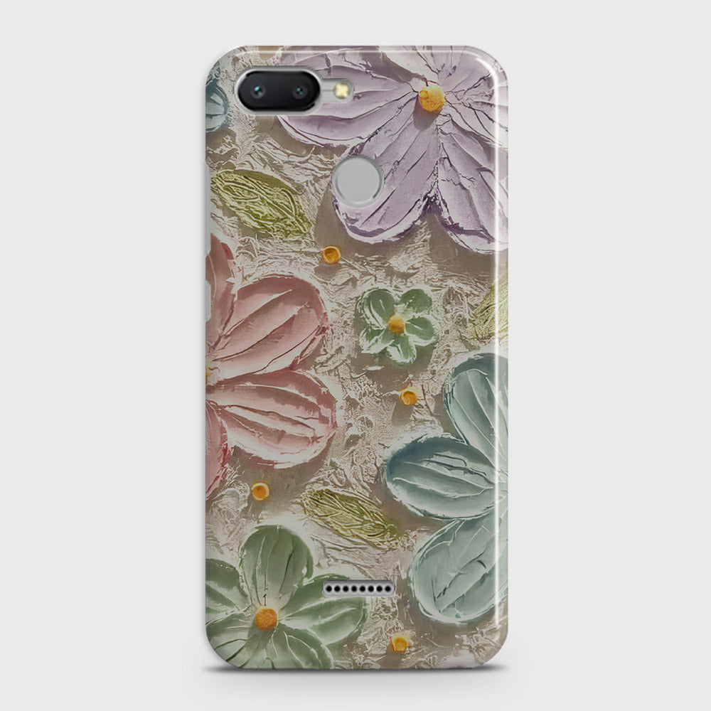 Xiaomi Redmi 6 Cover - Floral Series - Design 15 - Blue & Green - Matte Finish - Snap On Hard Case with LifeTime Colors Guarantee