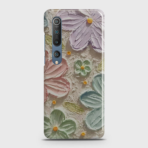 Xiaomi Mi 10 Pro Cover - Floral Series - Design 15 - Blue & Green - Matte Finish - Snap On Hard Case with LifeTime Colors Guarantee