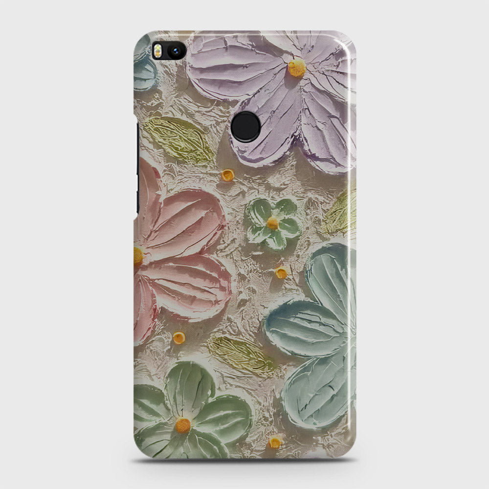 Xiaomi Mi Max 2 Cover - Floral Series - Design 15 - Blue & Green - Matte Finish - Snap On Hard Case with LifeTime Colors Guarantee