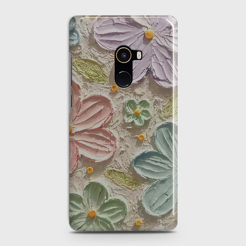 Xiaomi Mi Mix 2 Cover - Floral Series - Design 15 - Blue & Green - Matte Finish - Snap On Hard Case with LifeTime Colors Guarantee