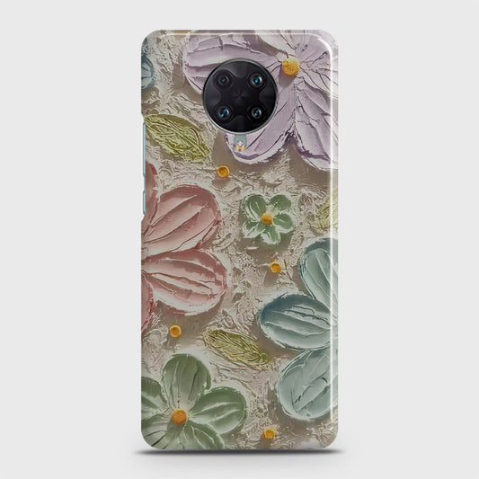 Xiaomi Poco F2 Pro Cover - Floral Series - Design 15 - Blue & Green - Matte Finish - Snap On Hard Case with LifeTime Colors Guarantee