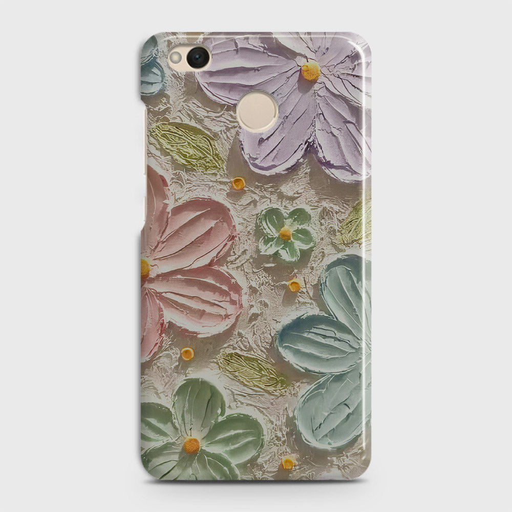 Xiaomi Redmi 4 / 4X Cover - Floral Series - Design 15 - Blue & Green - Matte Finish - Snap On Hard Case with LifeTime Colors Guarantee