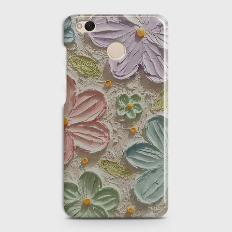 Xiaomi Redmi 4 / 4X Cover - Floral Series - Design 15 - Blue & Green - Matte Finish - Snap On Hard Case with LifeTime Colors Guarantee