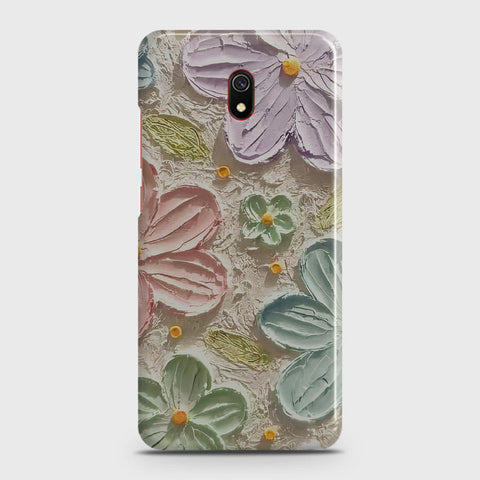 Xiaomi Redmi 8A Cover - Floral Series - Design 15 - Blue & Green - Matte Finish - Snap On Hard Case with LifeTime Colors Guarantee