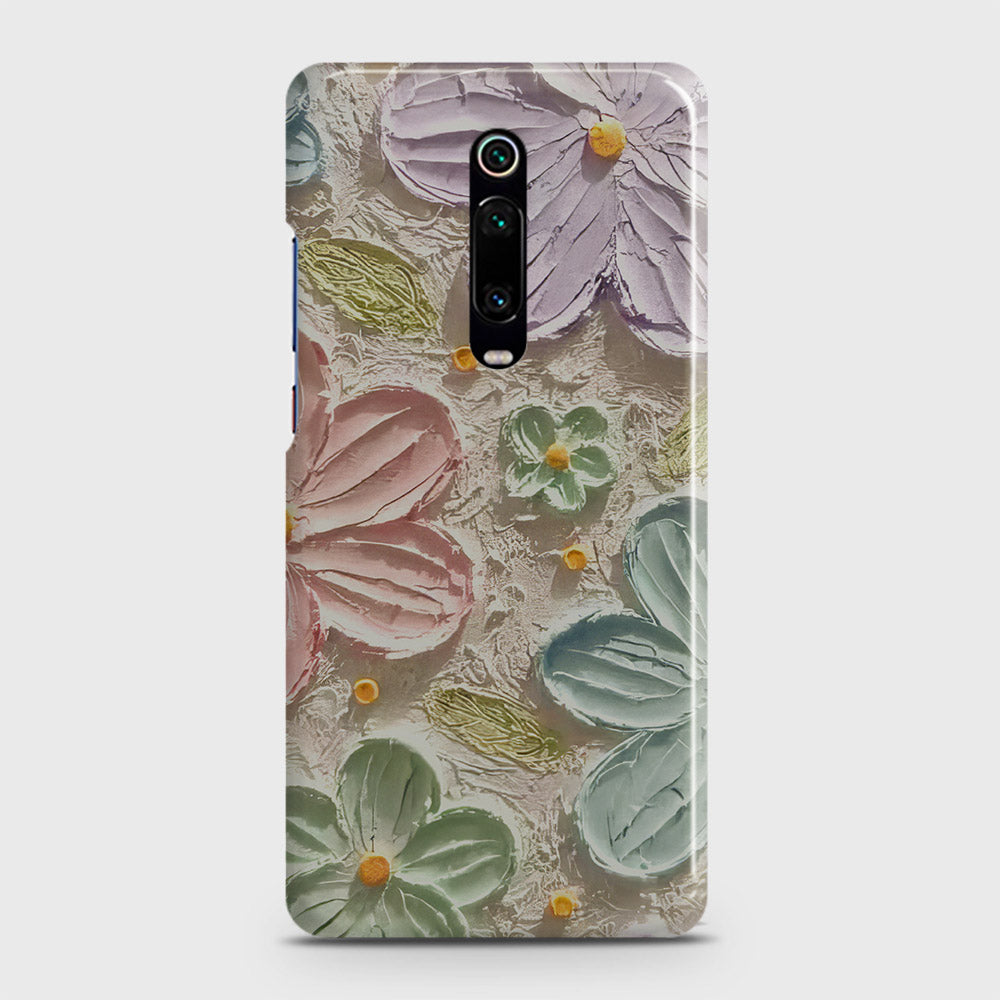 Xiaomi Redmi K20 Cover - Floral Series - Design 15 - Blue & Green - Matte Finish - Snap On Hard Case with LifeTime Colors Guarantee