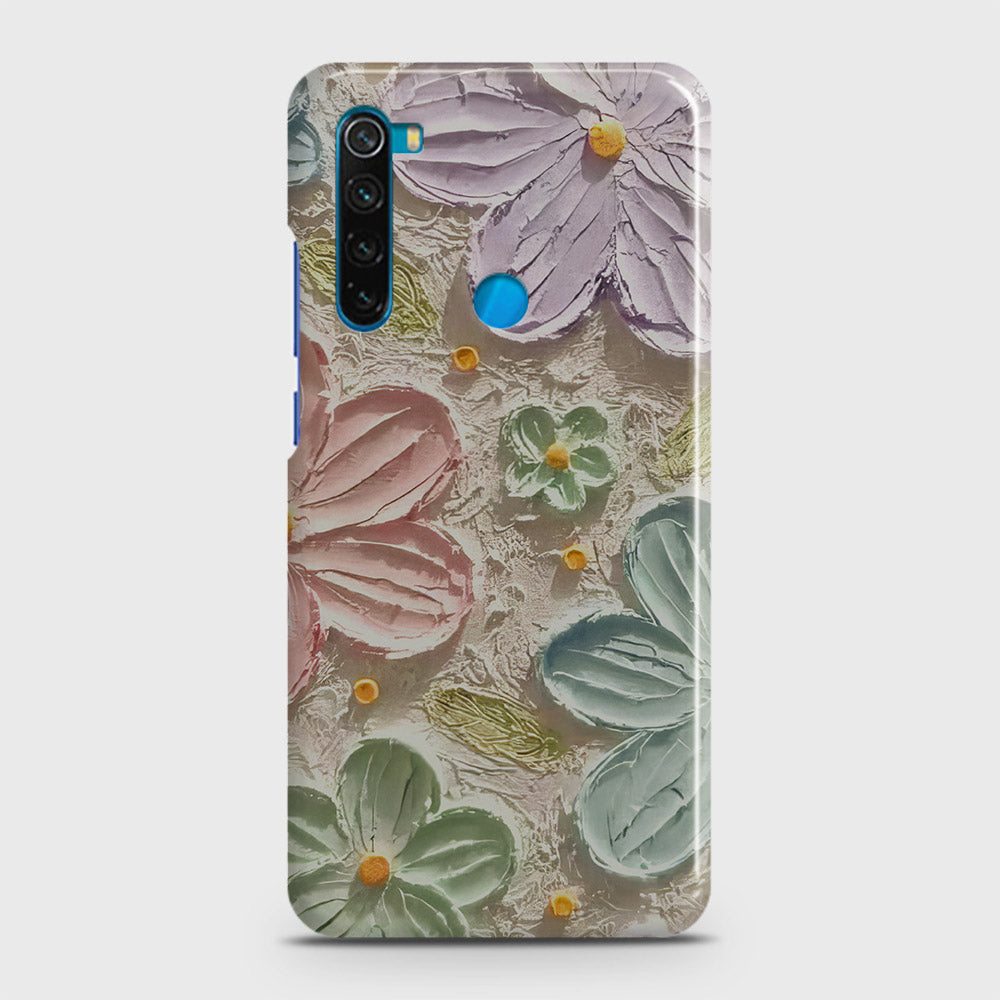 Xiaomi Redmi Note 8 Cover - Floral Series - Design 15 - Blue & Green - Matte Finish - Snap On Hard Case with LifeTime Colors Guarantee