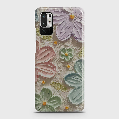 Xiaomi Redmi Note 10 5G Cover - Floral Series - Design 15 - Blue & Green - Matte Finish - Snap On Hard Case with LifeTime Colors Guarantee