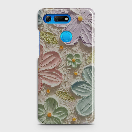 Huawei Honor View 20 Cover - Floral Series - Design 15 - Blue & Green - Matte Finish - Snap On Hard Case with LifeTime Colors Guarantee