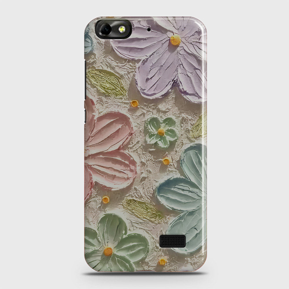 Huawei Honor 4C Cover - Floral Series - Design 15 - Blue & Green - Matte Finish - Snap On Hard Case with LifeTime Colors Guarantee