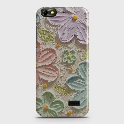 Huawei Honor 4C Cover - Floral Series - Design 15 - Blue & Green - Matte Finish - Snap On Hard Case with LifeTime Colors Guarantee