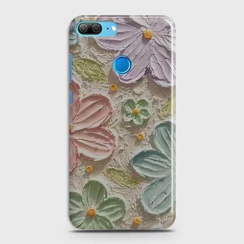 Huawei Honor 10 Cover - Floral Series - Design 15 - Blue & Green - Matte Finish - Snap On Hard Case with LifeTime Colors Guarantee