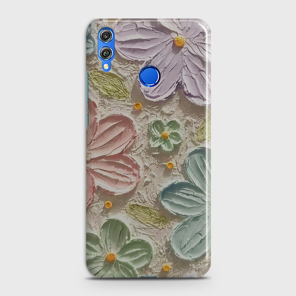 Huawei Honor Play Cover - Floral Series - Design 15 - Blue & Green - Matte Finish - Snap On Hard Case with LifeTime Colors Guarantee