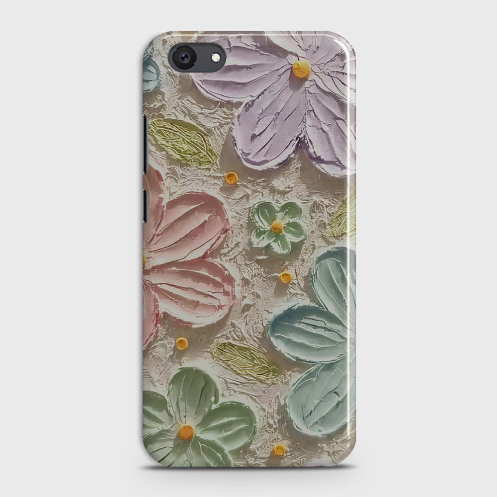 Vivo Y81i Cover - Floral Series - Design 15 - Blue & Green - Matte Finish - Snap On Hard Case with LifeTime Colors Guarantee