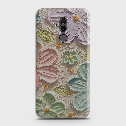 Huawei Mate 20 Lite Cover - Floral Series - Design 15 - Blue & Green - Matte Finish - Snap On Hard Case with LifeTime Colors Guarantee