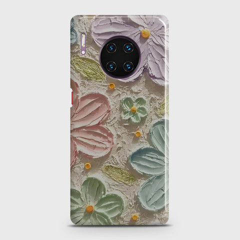 Huawei Mate 30 Pro Cover - Floral Series - Design 15 - Blue & Green - Matte Finish - Snap On Hard Case with LifeTime Colors Guarantee