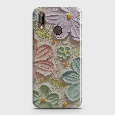 Huawei Nova 3 Cover - Floral Series - Design 15 - Blue & Green - Matte Finish - Snap On Hard Case with LifeTime Colors Guarantee