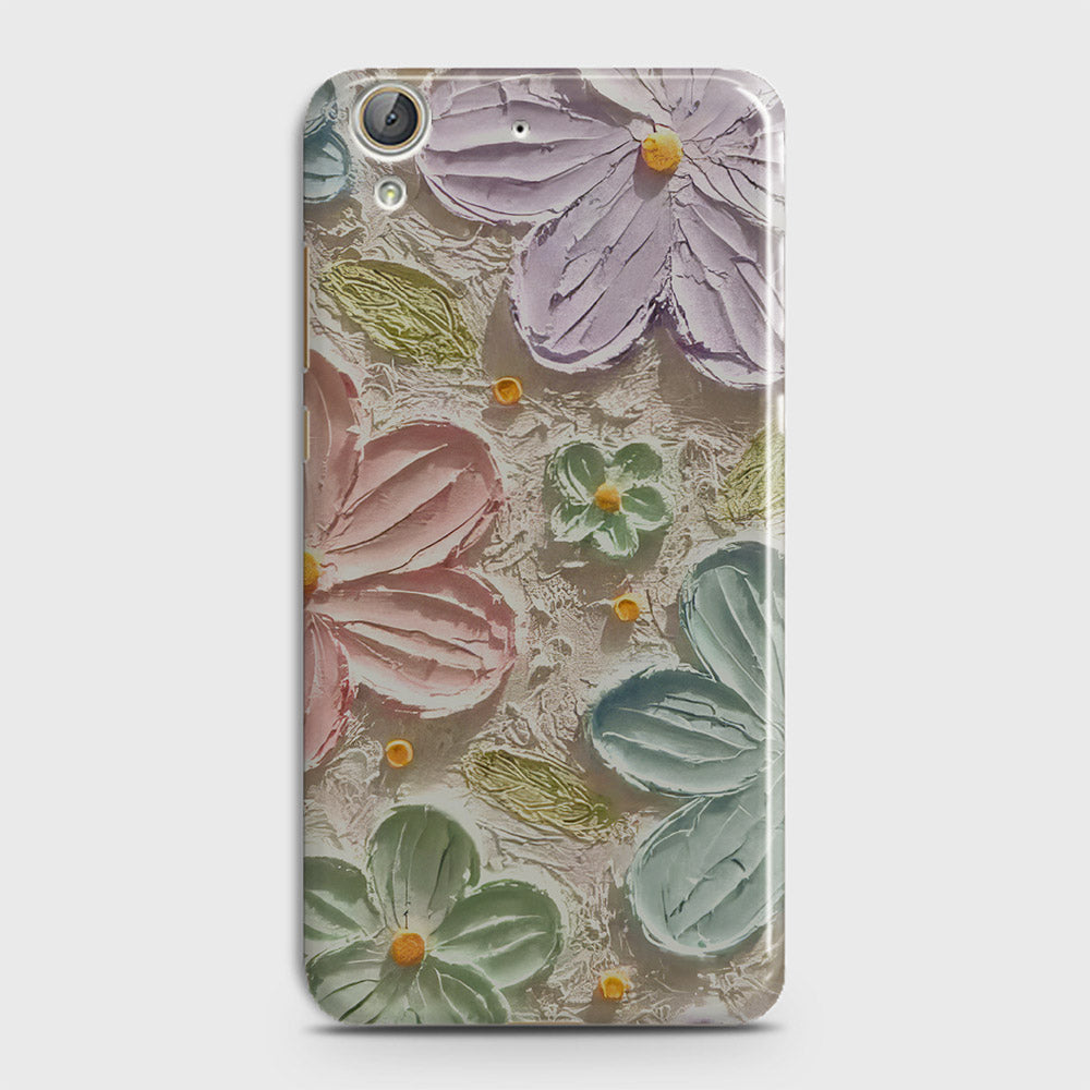 Huawei Y6 II Cover - Floral Series - Design 15 - Blue & Green - Matte Finish - Snap On Hard Case with LifeTime Colors Guarantee