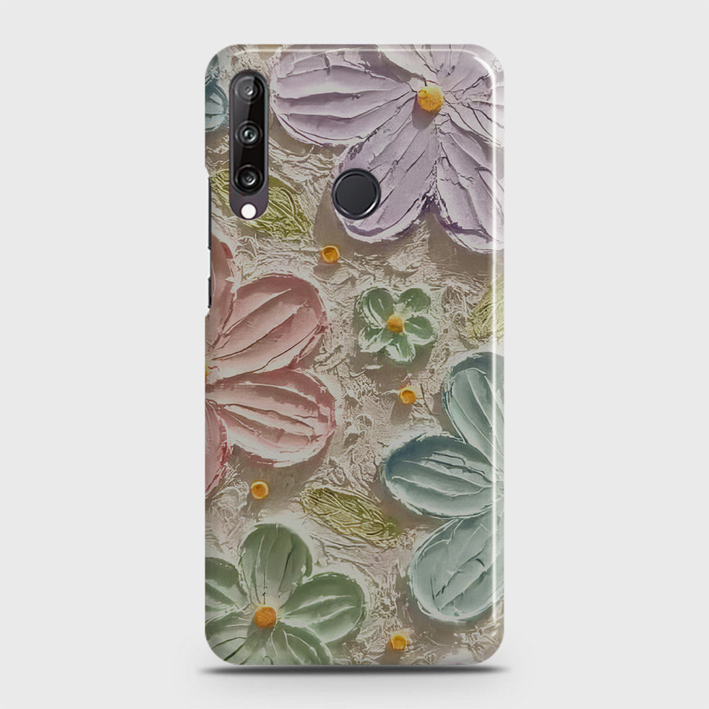 Huawei Y7p  Cover - Floral Series - Design 15  - Blue & Green - Matte Finish - Snap On Hard Case with LifeTime Colors Guarantee