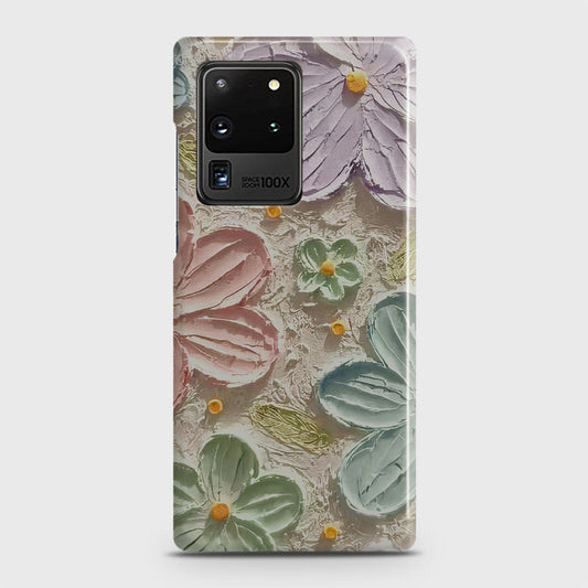 Samsung Galaxy S20 Ultra Cover - Floral Series - Design 15 - Blue & Green - Matte Finish - Snap On Hard Case with LifeTime Colors Guarantee