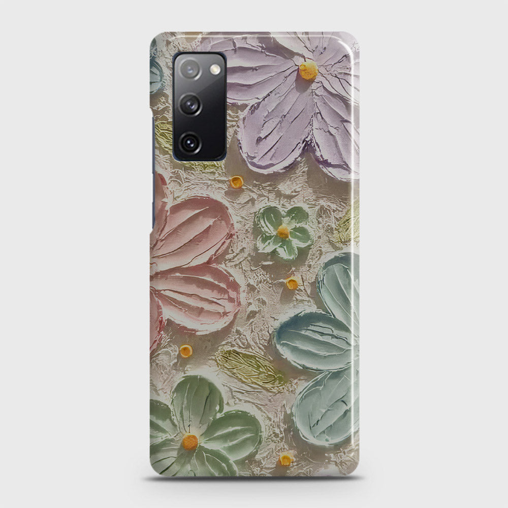 Samsung Galaxy S20 FE Cover - Floral Series - Design 15 - Blue & Green - Matte Finish - Snap On Hard Case with LifeTime Colors Guarantee