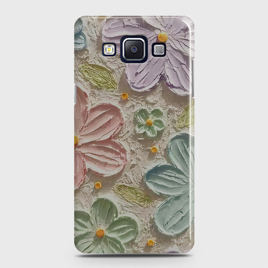 Samsung Galaxy A5 2015 Cover - Floral Series - Design 15 - Blue & Green - Matte Finish - Snap On Hard Case with LifeTime Colors Guarantee