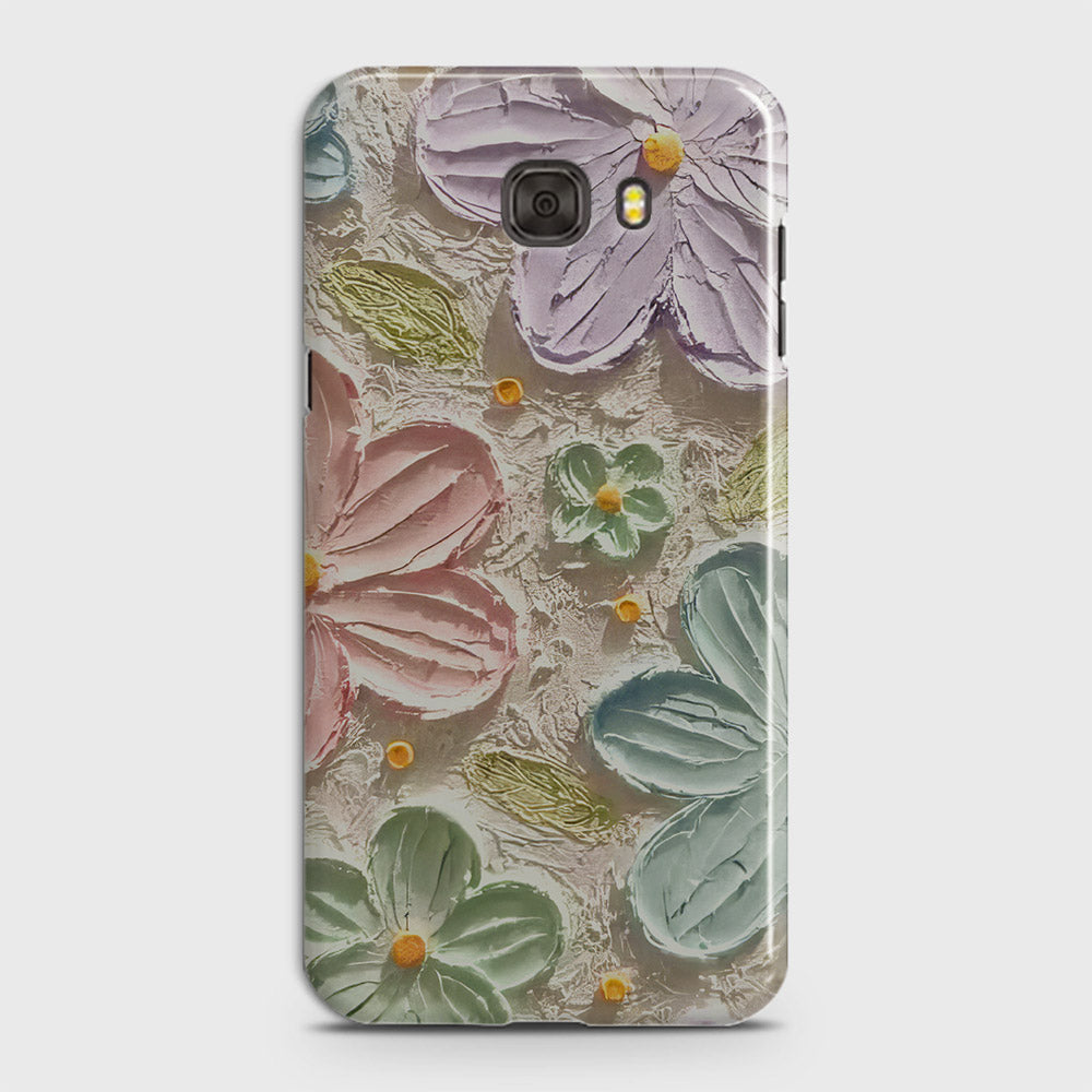 Samsung Galaxy C5 Cover - Floral Series - Design 15 - Blue & Green - Matte Finish - Snap On Hard Case with LifeTime Colors Guarantee