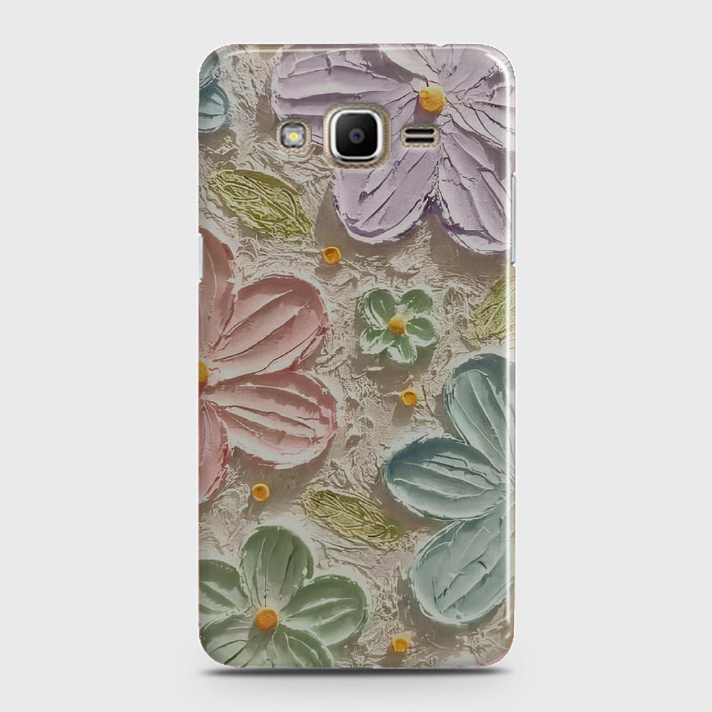 Samsung Galaxy Grand Prime Cover - Floral Series - Design 15 - Blue & Green - Matte Finish - Snap On Hard Case with LifeTime Colors Guarantee