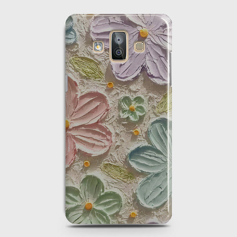 Samsung Galaxy J7 Duo Cover - Floral Series - Design 15  - Blue & Green - Matte Finish - Snap On Hard Case with LifeTime Colors Guarantee