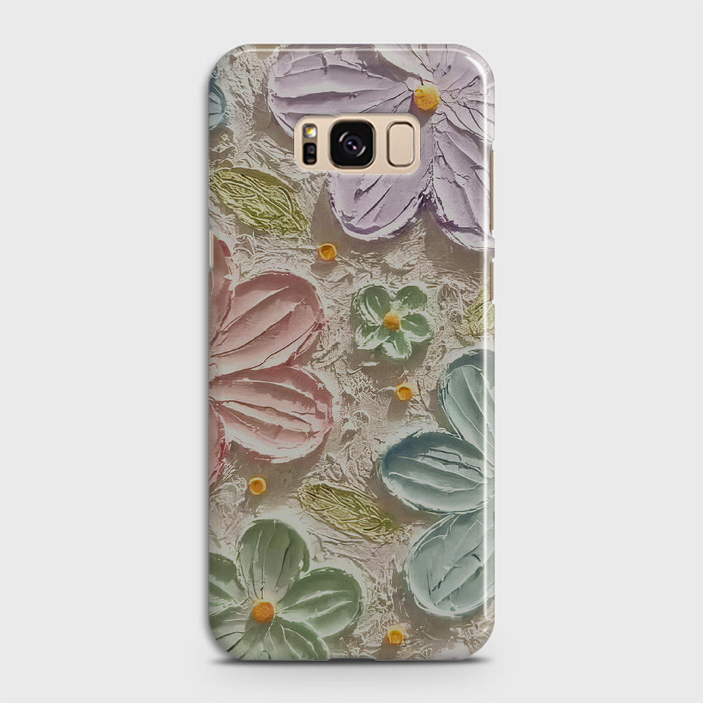 Samsung Galaxy S8 Plus Cover - Floral Series - Design 15 - Blue & Green - Matte Finish - Snap On Hard Case with LifeTime Colors Guarantee