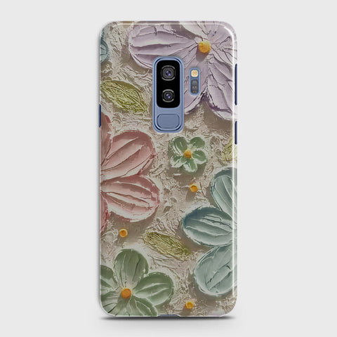 Samsung Galaxy S9 Plus Cover - Floral Series - Design 15 - Blue & Green - Matte Finish - Snap On Hard Case with LifeTime Colors Guarantee