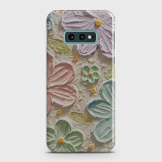 Samsung Galaxy S10e Cover - Floral Series - Design 15 - Blue & Green - Matte Finish - Snap On Hard Case with LifeTime Colors Guarantee