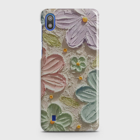 Samsung Galaxy A10 Cover - Floral Series - Design 15 - Blue & Green - Matte Finish - Snap On Hard Case with LifeTime Colors Guarantee