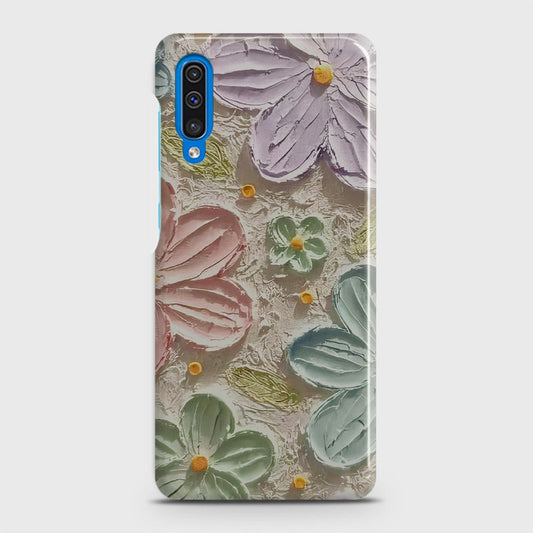 Samsung Galaxy A50 Cover - Floral Series - Design 15 - Blue & Green - Matte Finish - Snap On Hard Case with LifeTime Colors Guarantee