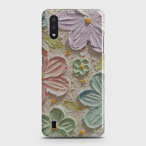 Samsung Galaxy A01 Cover - Floral Series - Design 15 - Blue & Green - Matte Finish - Snap On Hard Case with LifeTime Colors Guarantee