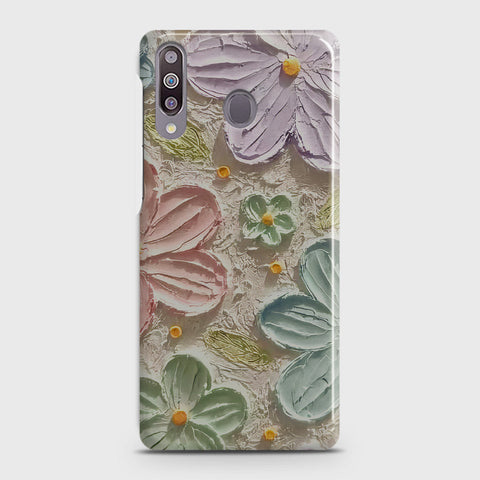 Samsung Galaxy M30 Cover - Floral Series - Design 15 - Blue & Green - Matte Finish - Snap On Hard Case with LifeTime Colors Guarantee