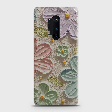 OnePlus 8 Pro Cover - Floral Series - Design 15 - Blue & Green - Matte Finish - Snap On Hard Case with LifeTime Colors Guarantee