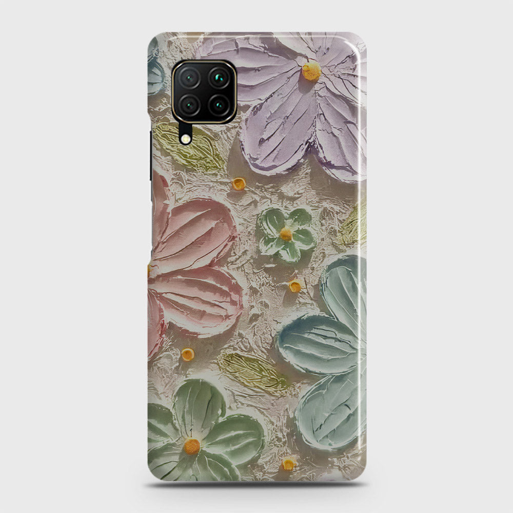 Huawei P40 lite Cover - Floral Series - Design 15 - Blue & Green - Matte Finish - Snap On Hard Case with LifeTime Colors Guarantee