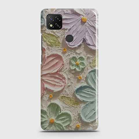 Xiaomi Redmi 9C Cover - Floral Series - Design 15 - Blue & Green - Matte Finish - Snap On Hard Case with LifeTime Colors Guarantee